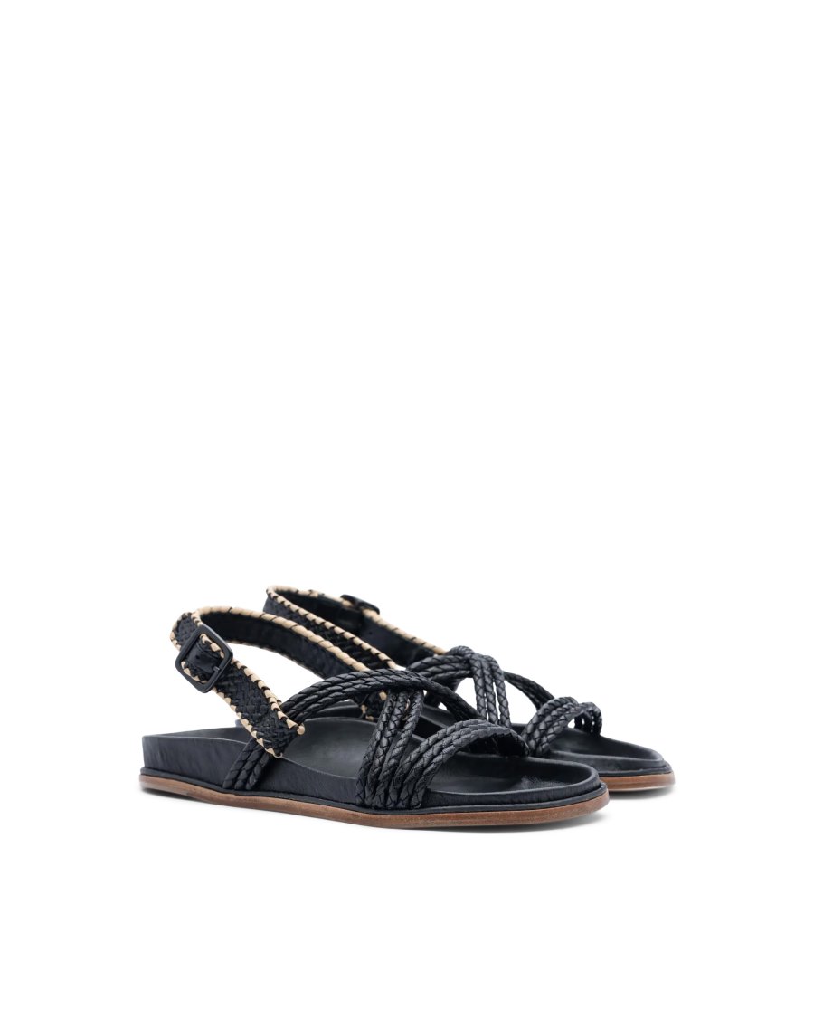 Sandalias Lottusse Etnic Feminino Pretas | SS01431-001