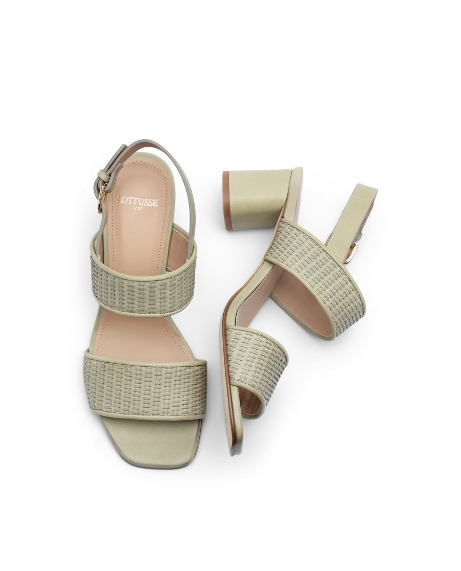 Sandalias Lottusse Nicole Feminino Verde Oliva Verdes | SS01361-004