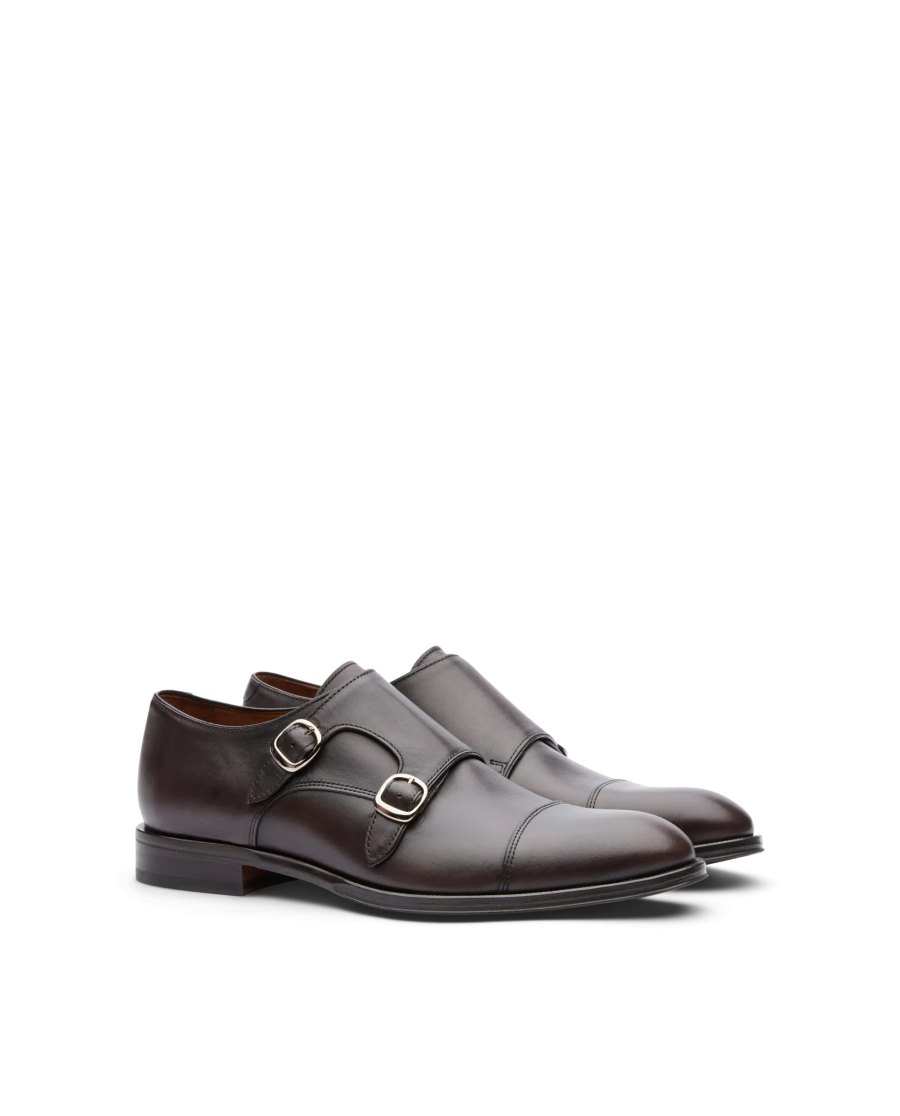 Sapatos Monk Lottusse Lenox Masculino Cafes | LL06964-003