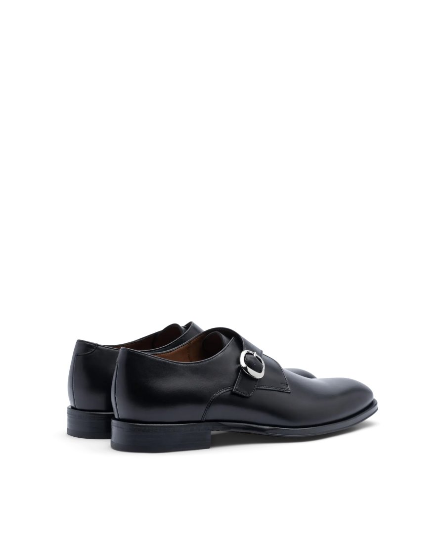 Sapatos Monk Lottusse Lenox Masculino Pretas | LL07024-001